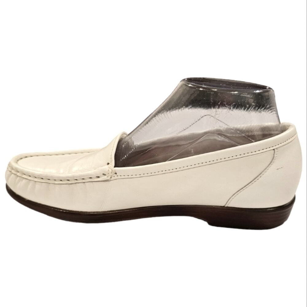 SAS Tripad Simplify Leather Moccasin Slip On Loafers 7.5 Medium White - Picture 6 of 13